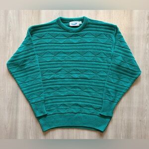 Vintage Bar Harbor Knits Geometric Knit Sweater  Sz L